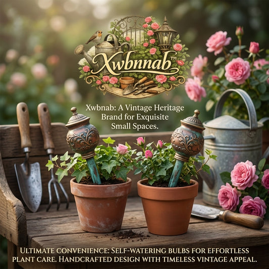 Xwbnnab™ Vintage Handcrafted Self-Watering Bulbs - Ornate Decorative Plant Watering Globes for Indoor & Outdoor Use, Automatic Plant Hydration System for Exquisite Small Spaces & Potted Plants